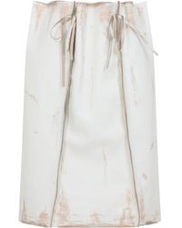 Prada - Kalfsleren Midi-rok - Lyst