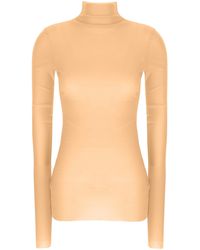 Jil Sander - Silk Turtleneck Top - Lyst