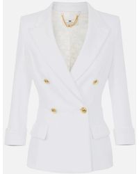 Elisabetta Franchi - Double Crepe Stretch Blazer - Lyst