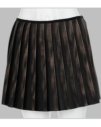 DIESEL - Mini Pleated Distressed Polyester Skirt - Lyst