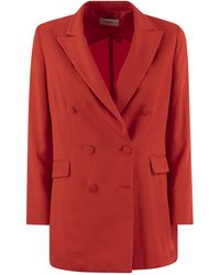 SAULINA - Anita Viscose Double Breasted Blazer - Lyst