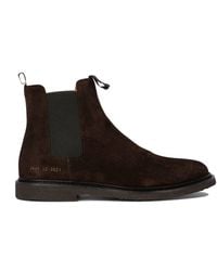 Common Projects - Projets communs en daim bottes chelsea - Lyst