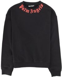 Palm Angels - Logo Crew Neck Sweatshirt - Lyst