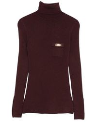 Elisabetta Franchi - Pull à col roulé avec de la poche - Lyst
