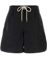 Prada - Black Nylon Shorts - Lyst