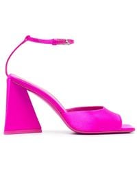 The Attico - Piper Satin Heel Sandals - Lyst