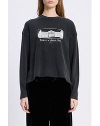 Ann Demeulemeester - Nkita Relax Fit Long Sleeve Boxy T Shirt With "Aca - Lyst
