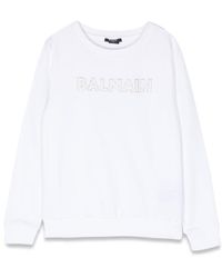 Balmain - Logo Crewneck Sweatshirt - Lyst