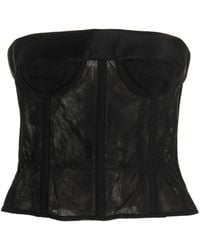 Maison Margiela - Mesh Bustier Top - Lyst