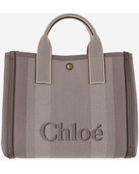 Chloé - Chloé Carry Canvas Tote Bag - Lyst