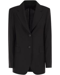 Max Mara - Mstassenzi - Blazer Van Pure Scheerwol Met Enkele Rij Knopen - Lyst