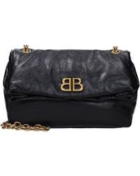 Balenciaga - Umhängetaschen Monaco Frauen Leder schwarz - Lyst