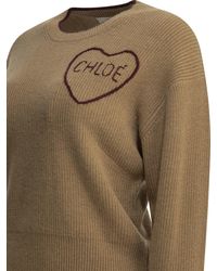 Chloé - Crew-Neck Sweater Made Of Wool And Cashmere - Lyst