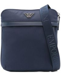 Emporio Armani - Kuriertasche mit Logo-Schild - Lyst