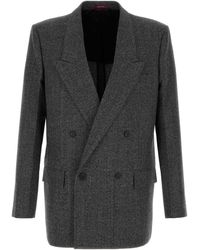 Gucci - Melange Charcoal Wool Blazer - Lyst