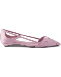 Prada - Satin Ballerinas - Lyst
