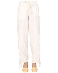 Jil Sander - Relaxed Fit Trousers With Drawstring Waist - Lyst