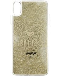 KENZO - Porta Iphone Xs Max Donna Plastica Trasparente/Oro - Lyst