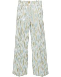 Erika Cavallini Semi Couture - Wide-Leg Cropped Trousers - Lyst