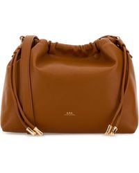A.P.C. - Biscuit Leather Ninon Crossbody Bag - Lyst