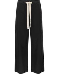 Max Mara - Smmargento Cotton Drawstring Trousers - Lyst