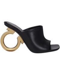 Ferragamo - Sandali Astro Donna Pelle Nero - Lyst