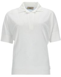 Herno - Cotton Blend Polo Shirt - Lyst