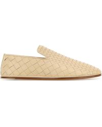 Bottega Veneta - Sand Nappa Leather Sunday Loafers - Lyst