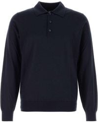 Brioni - Midnight Cashmere Blend Polo Shirt - Lyst