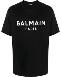 Balmain - Swim T-Shirt With Logo - Lyst