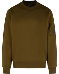 C.P. Company - C.P. Firma 'gesammelt' grüner Baumwoll -Sweatshirt - Lyst