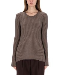 Helmut Lang - Ribbed Top With Open Back - Lyst