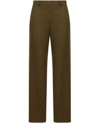 Gucci - Gg Canvas Trousers - Lyst