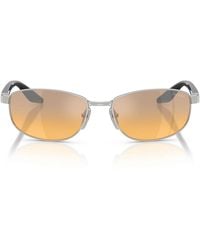 Prada - Zonnebril Psb53 S 1 Bc40 Z Red Line Zilver/oranje Gespiegeld Heren - Lyst