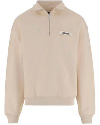 Jacquemus - Logo Polo Collar Sweatshirt - Lyst