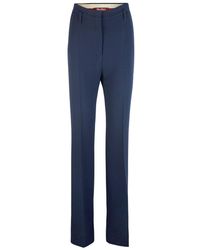 Max Mara - Pantalone Alabama in Cady Blu - Lyst