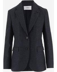 Lardini - Wool-Blend Check Pattern Jacket - Lyst