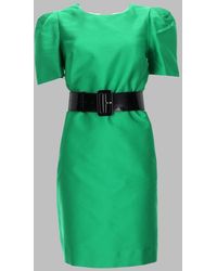 P.A.R.O.S.H. - P. A.R. O.S. H. Chic Satin Belted Mini Dress For - Lyst