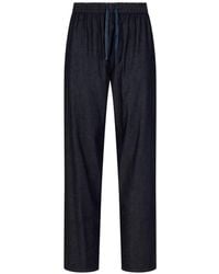 Emporio Armani - Denim Cotton Trousers - Lyst