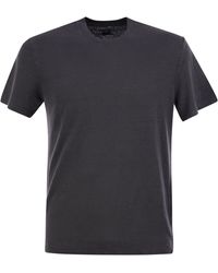 Fedeli - Stretch Linen Short-Sleeved T-Shirt - Lyst