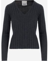 Allude - Wool Sweater With Striped Pattern - Lyst