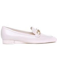 Stuart Weitzman - Signature quadratische Leder -Ladungsstoffe - Lyst