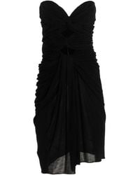 Saint Laurent - Drapiertes geschnittenes Kleid - Lyst