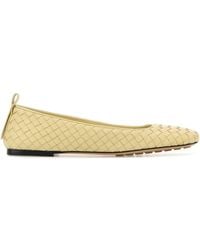 Bottega Veneta - Ballerina Intreccio Sqaured Toe - Lyst