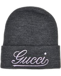 Gucci - Beanie Mit Logo-Stickerei - Lyst