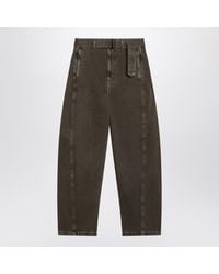 Lemaire - Denim Trousers With Belt - Lyst