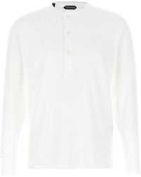 Tom Ford - Geribbeld Katoenen T -shirt - Lyst