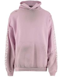 Balenciaga - Stencil Medium Fit Sweatshirt Met Capuchon - Lyst