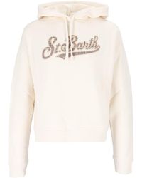 MC2 Saint Barth - Mindy Tartan Embroidered Logo Cropped Hoodie - Lyst