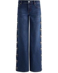 Alice + Olivia - Vaqueros Con Aplique De Estrella - Lyst